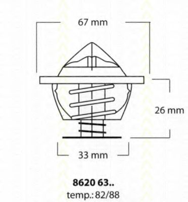 TRISCAN 8620 6382 Термостат, охлаждающая жидкость для BMW (Бмв) TRISCAN 8620 6382 Термостат, охлаждающая жидкость для BMW (Бмв)