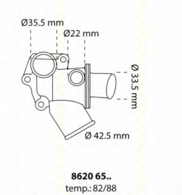 TRISCAN 8620 6588 Термостат, охлаждающая жидкость для FIAT TEMPRA (Фиат Тэмпра) TRISCAN 8620 6588 Термостат, охлаждающая жидкость для FIAT TEMPRA (Фиат Тэмпра)