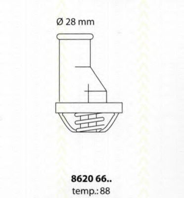 TRISCAN 8620 6688 Термостат, охлаждающая жидкость для FIAT (Фиат) TRISCAN 8620 6688 Термостат, охлаждающая жидкость для FIAT (Фиат)