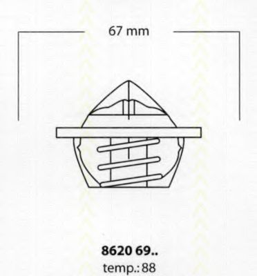 TRISCAN 8620 6988 Термостат, охлаждающая жидкость для RENAULT SAFRANE (Рено Сафранэ) TRISCAN 8620 6988 Термостат, охлаждающая жидкость для RENAULT SAFRANE (Рено Сафранэ)