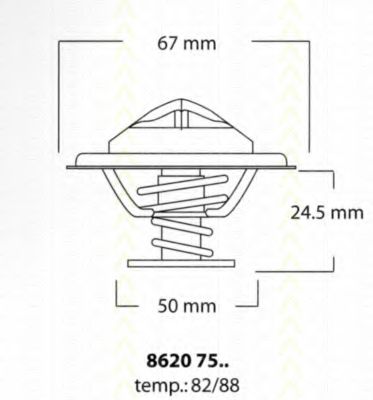 TRISCAN 8620 7588 Термостат, охлаждающая жидкость для RENAULT SAFRANE (Рено Сафранэ) TRISCAN 8620 7588 Термостат, охлаждающая жидкость для RENAULT SAFRANE (Рено Сафранэ)