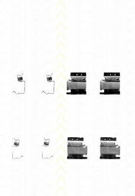TRISCAN 8105 101608 Комплектующие, колодки дискового тормоза для RENAULT SCNIC II (Рено Сценик 2) TRISCAN 8105 101608 Комплектующие, колодки дискового тормоза для RENAULT SCNIC II (Рено Сценик 2)