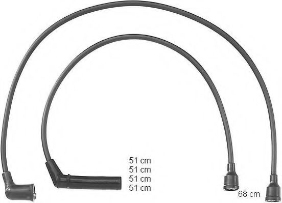 BERU ZEF898 Комплект проводов зажигания 