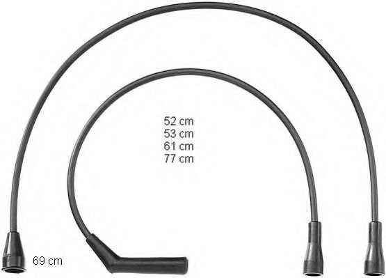 BERU ZEF908 Комплект проводов зажигания 