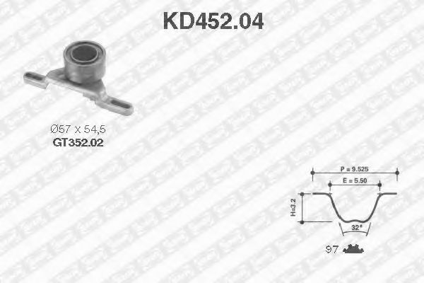 SNR KD452.04 Комплект ремня ГРМ для FORD ORION II (Форд Орион 2) SNR KD452.04 Комплект ремня ГРМ для FORD ORION II (Форд Орион 2)