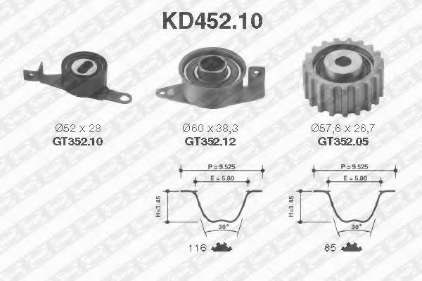 SNR KD452.10 Комплект ремня ГРМ для FORD MONDEO (Форд Мондэо) SNR KD452.10 Комплект ремня ГРМ для FORD MONDEO (Форд Мондэо)