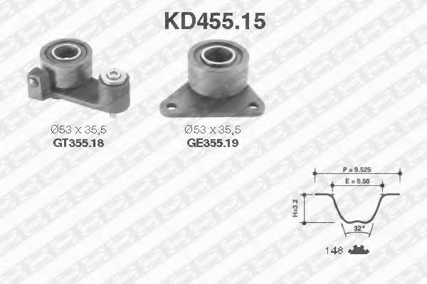 SNR KD455.15 Комплект ремня ГРМ для VOLVO V70 I (Вольво V70 1) SNR KD455.15 Комплект ремня ГРМ для VOLVO V70 I (Вольво V70 1)