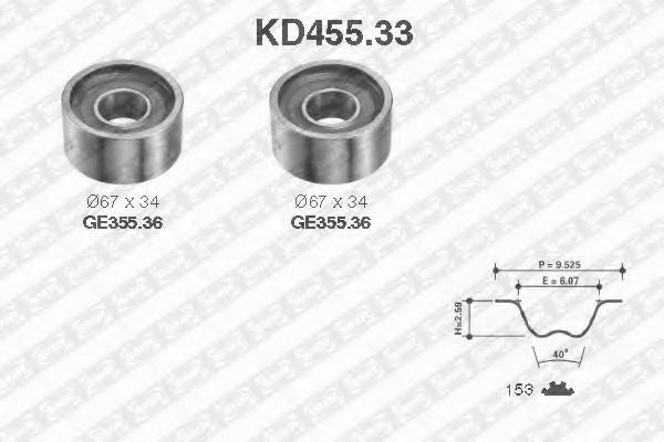 SNR KD455.33 Комплект ремня ГРМ для RENAULT MASTER I (Рено Мастэр и) SNR KD455.33 Комплект ремня ГРМ для RENAULT MASTER I (Рено Мастэр и)