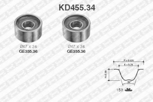 SNR KD455.34 Комплект ремня ГРМ для RENAULT MASTER I (Рено Мастэр и) SNR KD455.34 Комплект ремня ГРМ для RENAULT MASTER I (Рено Мастэр и)