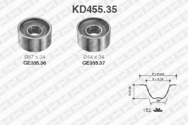 SNR KD455.35 Комплект ремня ГРМ для RENAULT MASTER I (Рено Мастэр и) SNR KD455.35 Комплект ремня ГРМ для RENAULT MASTER I (Рено Мастэр и)