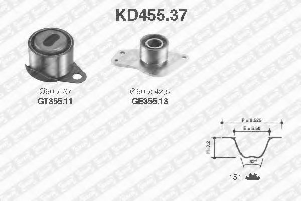 SNR KD455.37 Комплект ремня ГРМ для RENAULT LUTECIA I (Рено Лутэcиа и) SNR KD455.37 Комплект ремня ГРМ для RENAULT LUTECIA I (Рено Лутэcиа и)