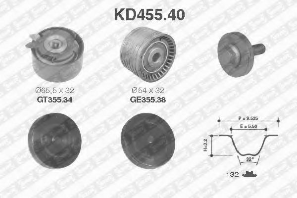 SNR KD455.40 Комплект ремня ГРМ для RENAULT MEGANE II (Рено Меган 2) SNR KD455.40 Комплект ремня ГРМ для RENAULT MEGANE II (Рено Меган 2)