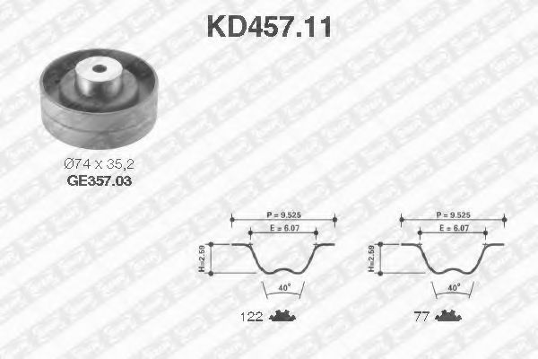 SNR KD457.11 Комплект ремня ГРМ для VOLKSWAGEN T4 MULTIVAN (Фольксваген Т4 мултиvан) SNR KD457.11 Комплект ремня ГРМ для VOLKSWAGEN T4 MULTIVAN (Фольксваген Т4 мултиvан)