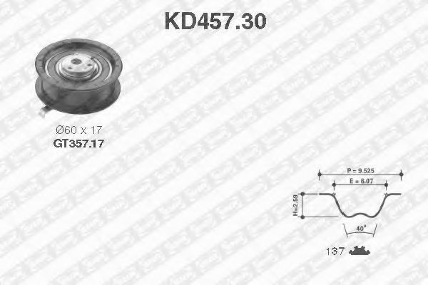SNR KD457.30 Комплект ремня ГРМ для VOLKSWAGEN POLO (Фольксваген Поло) SNR KD457.30 Комплект ремня ГРМ для VOLKSWAGEN POLO (Фольксваген Поло)