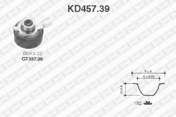 SNR KD457.39 Комплект ремня ГРМ для VOLKSWAGEN POLO (Фольксваген Поло) SNR KD457.39 Комплект ремня ГРМ для VOLKSWAGEN POLO (Фольксваген Поло)