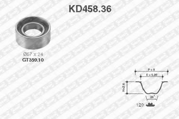SNR KD458.36 Комплект ремня ГРМ для FIAT PETRA (Фиат Пэтра) SNR KD458.36 Комплект ремня ГРМ для FIAT PETRA (Фиат Пэтра)