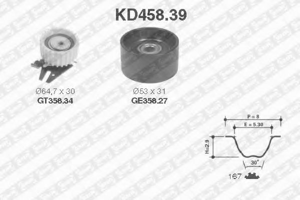 SNR KD458.39 Комплект ремня ГРМ для LANCIA KAPPA (Лансиа/лянча Каппа) SNR KD458.39 Комплект ремня ГРМ для LANCIA KAPPA (Лансиа/лянча Каппа)