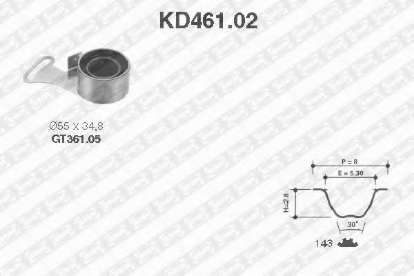 SNR KD461.02 Комплект ремня ГРМ для ROVER 400 (Ровер 400) SNR KD461.02 Комплект ремня ГРМ для ROVER 400 (Ровер 400)