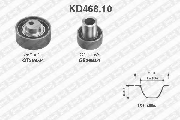 SNR KD468.10 Комплект ремня ГРМ для NISSAN 200 SX (Ниссан 200 сx) SNR KD468.10 Комплект ремня ГРМ для NISSAN 200 SX (Ниссан 200 сx)