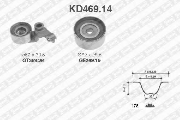 SNR KD469.14 Комплект ремня ГРМ для TOYOTA PREVIA (Тойота/тоета Прэvиа) SNR KD469.14 Комплект ремня ГРМ для TOYOTA PREVIA (Тойота/тоета Прэvиа)