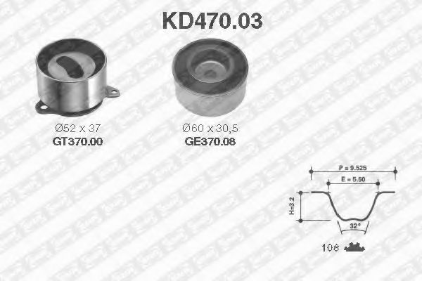 SNR KD470.03 Комплект ремня ГРМ для MAZDA 626 III (Мазда 626 3) SNR KD470.03 Комплект ремня ГРМ для MAZDA 626 III (Мазда 626 3)