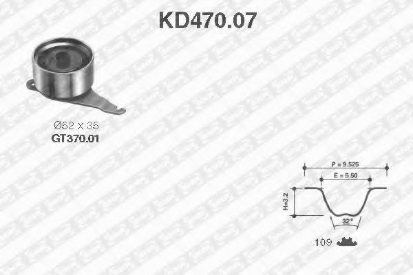 SNR KD470.07 Комплект ремня ГРМ для MAZDA 626 II (Мазда 626 2) SNR KD470.07 Комплект ремня ГРМ для MAZDA 626 II (Мазда 626 2)