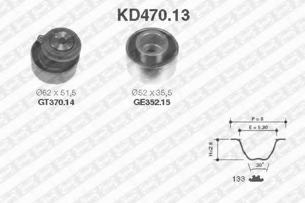 SNR KD470.13 Комплект ремня ГРМ для MAZDA (Мазда) SNR KD470.13 Комплект ремня ГРМ для MAZDA (Мазда)
