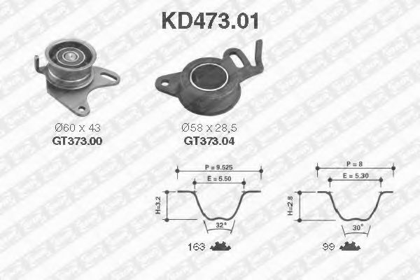SNR KD473.01 Комплект ремня ГРМ для MITSUBISHI COLT/RODEO (Митсубиши/митсубиси Cолт/родэо) SNR KD473.01 Комплект ремня ГРМ для MITSUBISHI COLT/RODEO (Митсубиши/митсубиси Cолт/родэо)