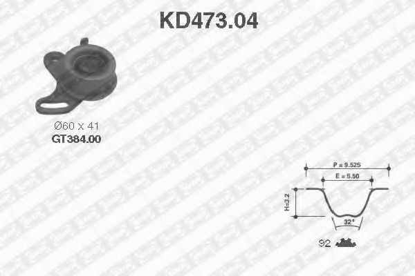 SNR KD473.04 Комплект ремня ГРМ для HYUNDAI EXCEL (Хендай Эxcэл) SNR KD473.04 Комплект ремня ГРМ для HYUNDAI EXCEL (Хендай Эxcэл)