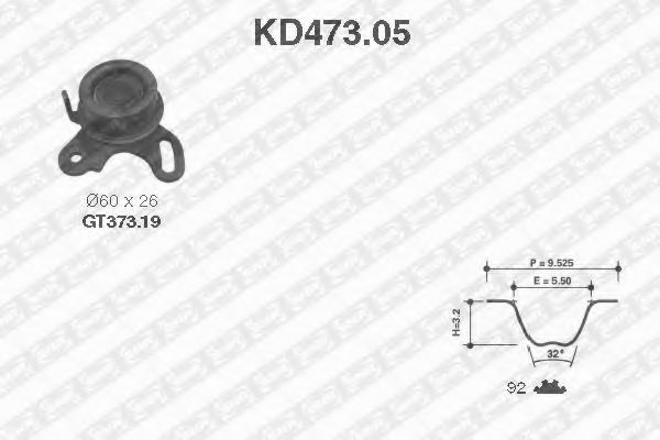 SNR KD473.05 Комплект ремня ГРМ для MITSUBISHI LANCER IV (Митсубиши/митсубиси Ланcэр иv) SNR KD473.05 Комплект ремня ГРМ для MITSUBISHI LANCER IV (Митсубиши/митсубиси Ланcэр иv)