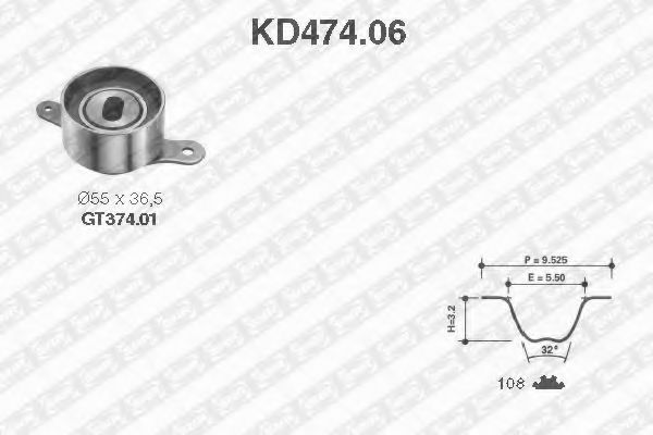 SNR KD474.06 Комплект ремня ГРМ для HONDA ACCORD II (Хонда Аccорд 2) SNR KD474.06 Комплект ремня ГРМ для HONDA ACCORD II (Хонда Аccорд 2)
