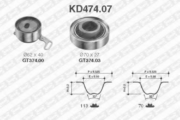 SNR KD474.07 Комплект ремня ГРМ для HONDA SHUTTLE (Хонда Шуттлэ) SNR KD474.07 Комплект ремня ГРМ для HONDA SHUTTLE (Хонда Шуттлэ)