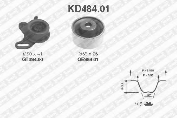 SNR KD484.01 Комплект ремня ГРМ для KIA CERATO (Киа Cэрато) SNR KD484.01 Комплект ремня ГРМ для KIA CERATO (Киа Cэрато)