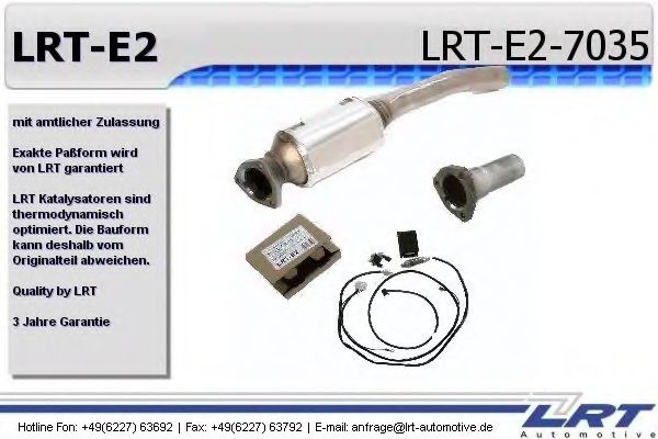 LRT LRT-E2-7035 Комплект дооснащения, катализатор для AUDI 80 (Ауди 80) LRT LRT-E2-7035 Комплект дооснащения, катализатор для AUDI 80 (Ауди 80)