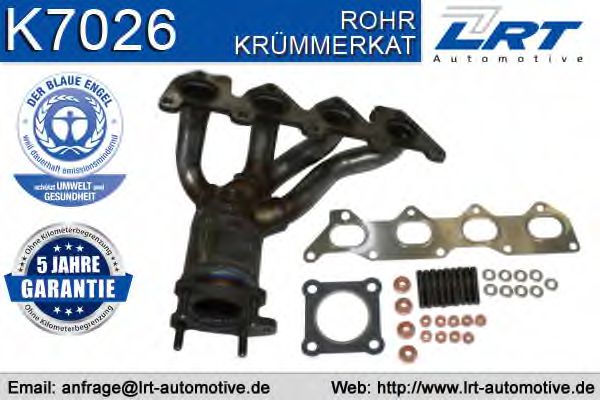 LRT K7026 Катализатор коллектора для SKODA LAURA (Шкода Лаура)