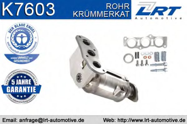 LRT K7603 Катализатор коллектора для TOYOTA AYGO (Тойота/тоета Аъго) LRT K7603 Катализатор коллектора для TOYOTA AYGO (Тойота/тоета Аъго)