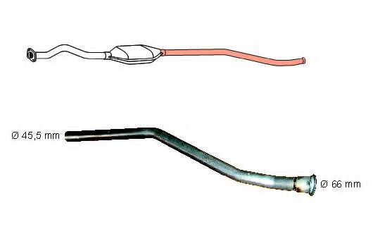 HJS 91 21 0091 Ремонтная трубка, катализатор для CITROËN AX (CитроËн Аx)