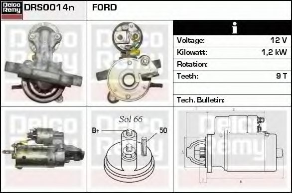 DELCO REMY DRS0014N Стартер 