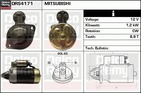 DELCO REMY DRS4171 Стартер для MITSUBISHI SAPPORO (Митсубиши/митсубиси Саппоро) DELCO REMY DRS4171 Стартер для MITSUBISHI SAPPORO (Митсубиши/митсубиси Саппоро)