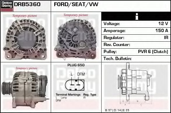 DELCO REMY DRB5360 Генератор для DODGE AVENGER (Додж Аvэнгэр) DELCO REMY DRB5360 Генератор для DODGE AVENGER (Додж Аvэнгэр)