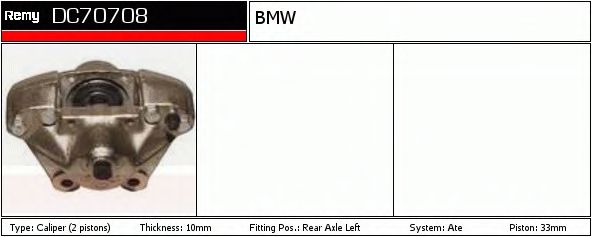 DELCO REMY DC70708 Тормозной суппорт для BMW 7 (Бмв 7) DELCO REMY DC70708 Тормозной суппорт для BMW 7 (Бмв 7)