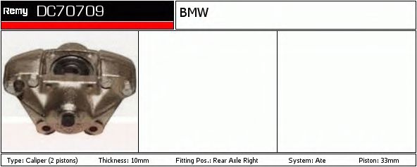 DELCO REMY DC70709 Тормозной суппорт для BMW 7 (Бмв 7) DELCO REMY DC70709 Тормозной суппорт для BMW 7 (Бмв 7)