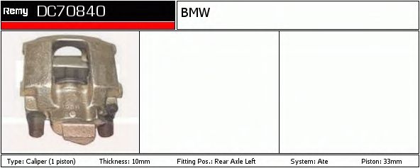 DELCO REMY DC70840 Тормозной суппорт для BMW 7 (Бмв 7) DELCO REMY DC70840 Тормозной суппорт для BMW 7 (Бмв 7)