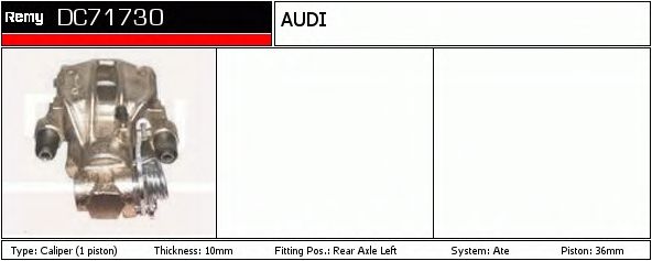 DELCO REMY DC71730 Тормозной суппорт для AUDI 100 (Ауди 100) DELCO REMY DC71730 Тормозной суппорт для AUDI 100 (Ауди 100)