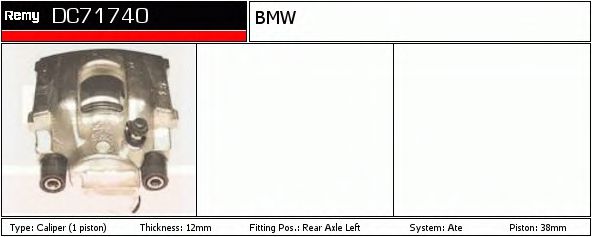 DELCO REMY DC71740 Тормозной суппорт для BMW 7 (Бмв 7) DELCO REMY DC71740 Тормозной суппорт для BMW 7 (Бмв 7)