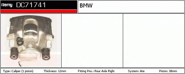 DELCO REMY DC71741 Тормозной суппорт для BMW 7 (Бмв 7) DELCO REMY DC71741 Тормозной суппорт для BMW 7 (Бмв 7)