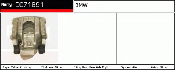 DELCO REMY DC71891 Тормозной суппорт для BMW 7 (Бмв 7) DELCO REMY DC71891 Тормозной суппорт для BMW 7 (Бмв 7)