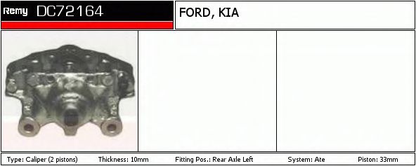 DELCO REMY DC72164 Тормозной суппорт для KIA MENTOR (Киа Мэнтор) DELCO REMY DC72164 Тормозной суппорт для KIA MENTOR (Киа Мэнтор)