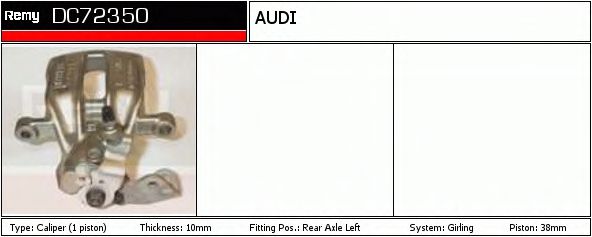 DELCO REMY DC72350 Тормозной суппорт для AUDI CABRIOLET (Ауди Cабриолэт) DELCO REMY DC72350 Тормозной суппорт для AUDI CABRIOLET (Ауди Cабриолэт)