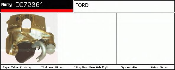 DELCO REMY DC72361 Тормозной суппорт для FORD MONDEO (Форд Мондэо) DELCO REMY DC72361 Тормозной суппорт для FORD MONDEO (Форд Мондэо)